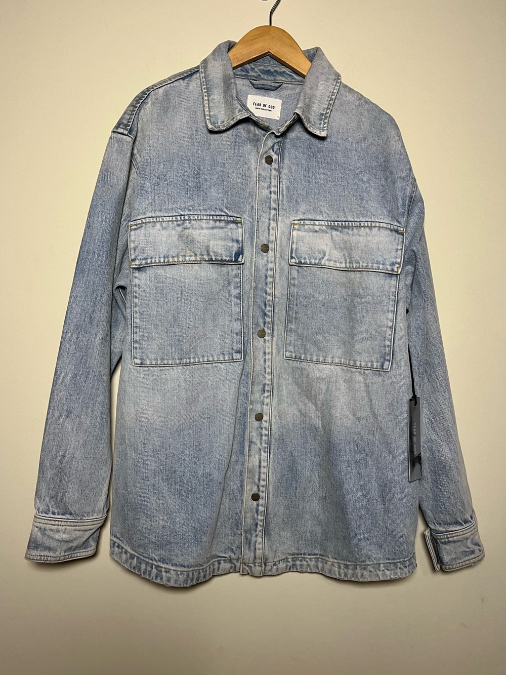 Fear of God Sixth Collection Denim Vented Shirt Jacket Men’s Size M Vintage Blue